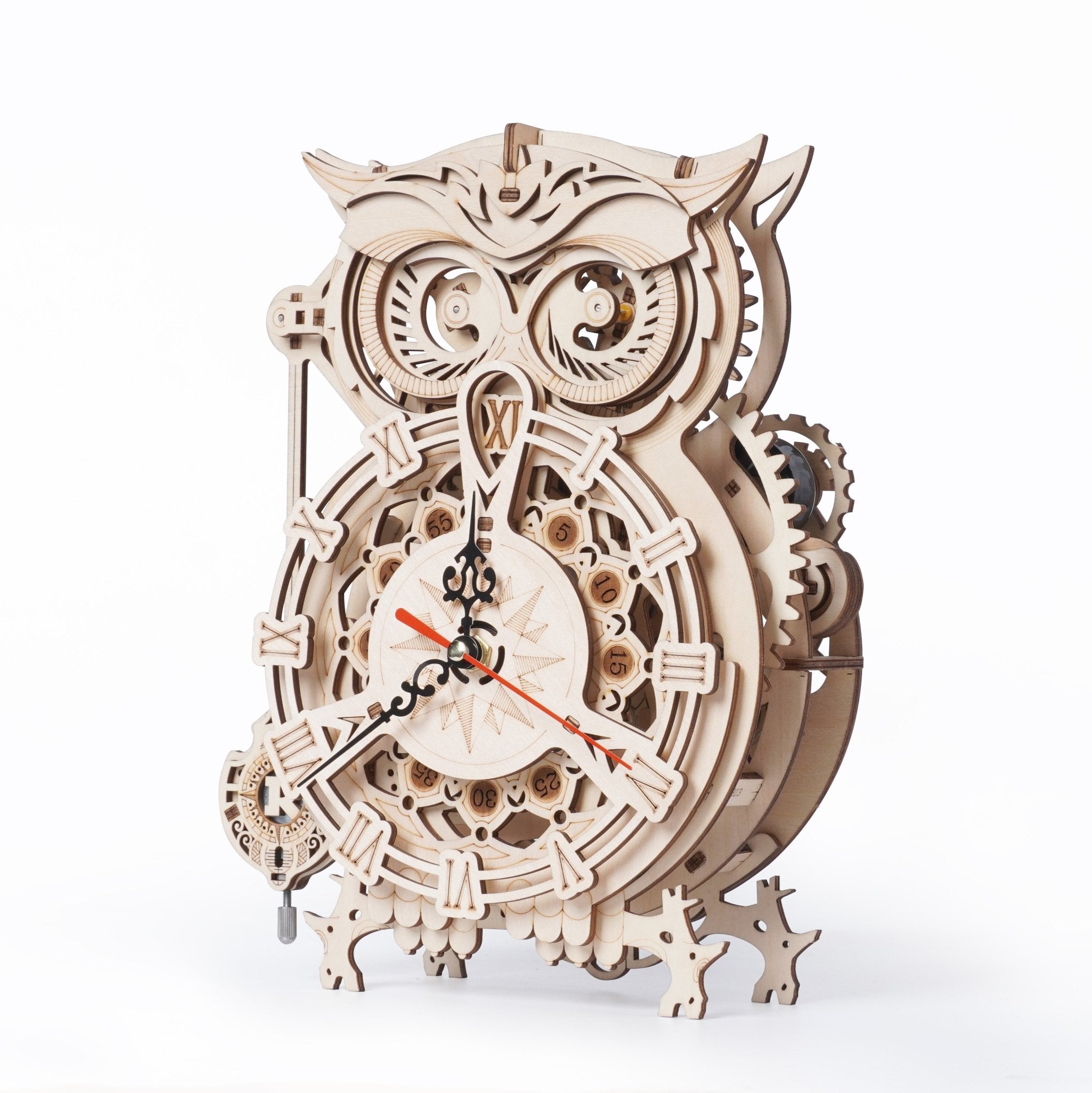 レトイバン　フクロウ　時計　木製　ブリンクアウルクロック
